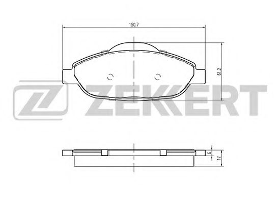 ZEKKERT BS2825 Тормозные колодки ZEKKERT для PEUGEOT