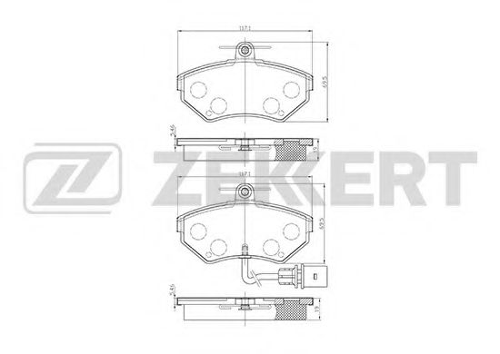 ZEKKERT BS2827 Тормозные колодки ZEKKERT для SEAT