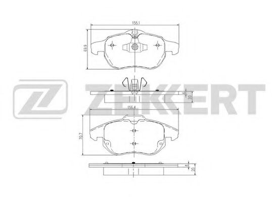 ZEKKERT BS2829 Тормозные колодки ZEKKERT для FIAT