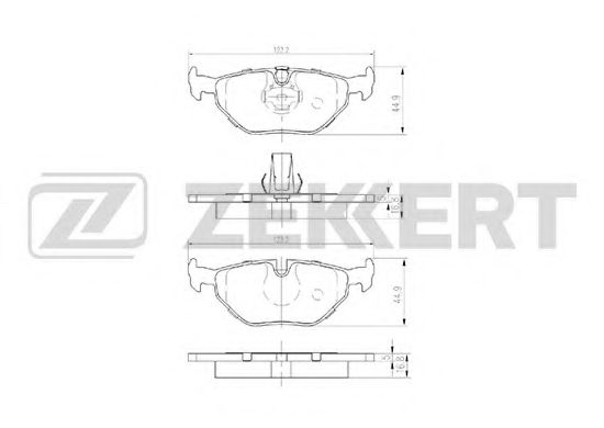 ZEKKERT BS2850 Тормозные колодки ZEKKERT для BMW
