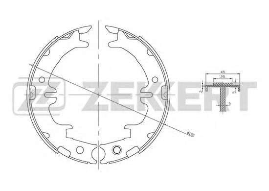 ZEKKERT BK4046 Ремкомплект барабанных колодок для LEXUS