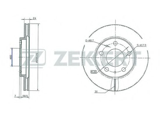 ZEKKERT BS5153 Тормозные диски ZEKKERT для FIAT