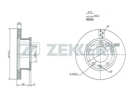 ZEKKERT BS5199 Тормозные диски ZEKKERT для MERCEDES-BENZ