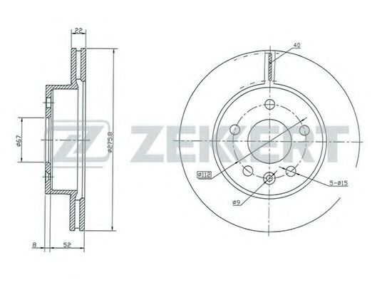 ZEKKERT BS5238 Тормозные диски ZEKKERT для MERCEDES-BENZ