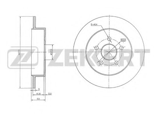 BS-5240 ZEKKERT Тормозной диск BS-5240 ZEKKERT Тормозной диск