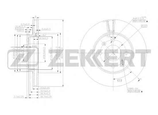 ZEKKERT BS5276 Тормозные диски ZEKKERT 
