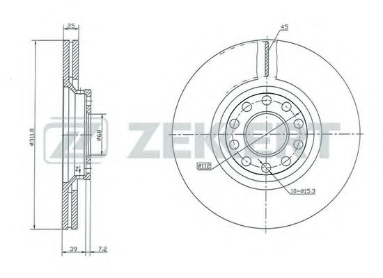 ZEKKERT BS5279 Тормозные диски ZEKKERT для SEAT