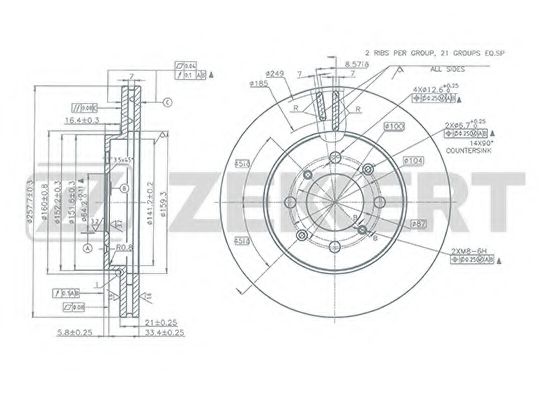 ZEKKERT BS5377 Тормозные диски ZEKKERT для HONDA