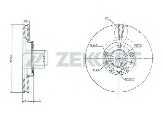 ZEKKERT BS5436 Тормозные диски ZEKKERT для MAZDA