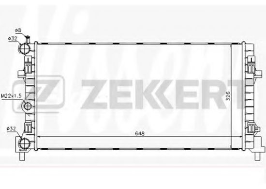 ZEKKERT MK1009 Радиатор охлаждения двигателя ZEKKERT для SKODA