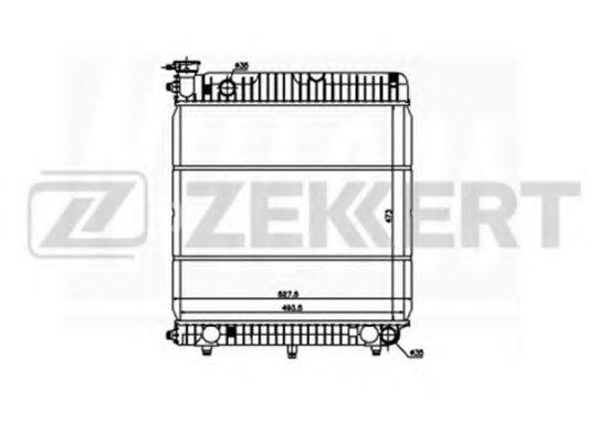 ZEKKERT MK1012 Радиатор охлаждения двигателя для MERCEDES-BENZ T1