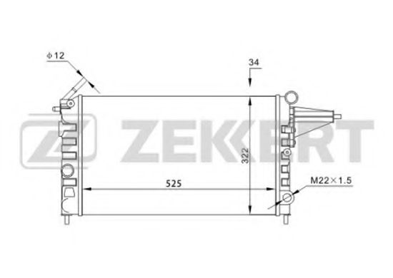 ZEKKERT MK1014 Радиатор охлаждения двигателя ZEKKERT для OPEL