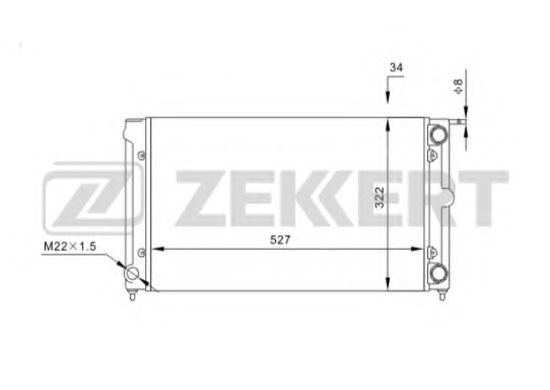 ZEKKERT MK1030 Радиатор охлаждения двигателя ZEKKERT 