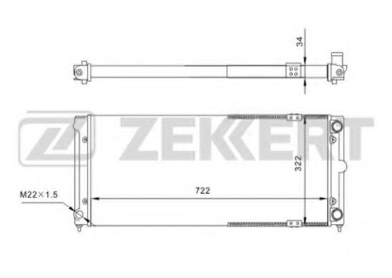 ZEKKERT MK1031 Радиатор охлаждения двигателя ZEKKERT для VOLKSWAGEN