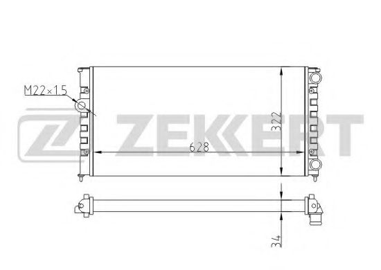 ZEKKERT MK1036 Радиатор охлаждения двигателя ZEKKERT для VOLKSWAGEN