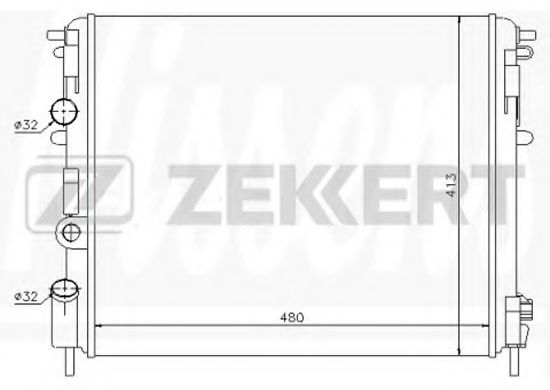 ZEKKERT MK1042 Радиатор охлаждения двигателя ZEKKERT для RENAULT