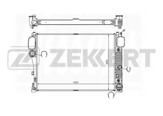ZEKKERT MK1054 Радиатор охлаждения двигателя ZEKKERT для MERCEDES-BENZ