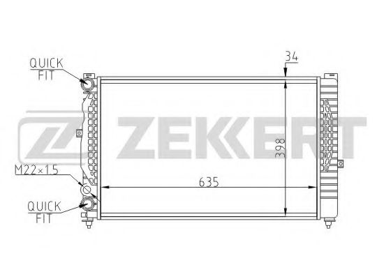 ZEKKERT MK1065 Радиатор охлаждения двигателя ZEKKERT для AUDI