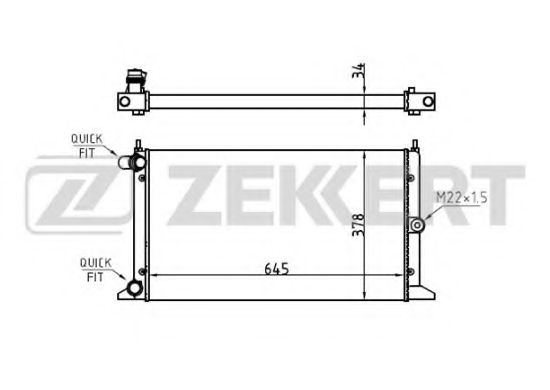 ZEKKERT MK1068 Радиатор охлаждения двигателя ZEKKERT для FORD