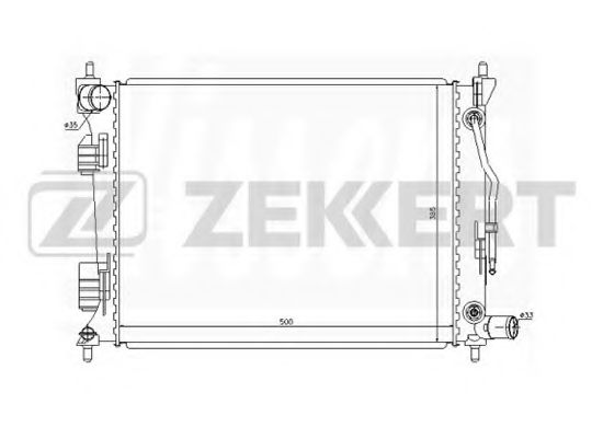 ZEKKERT MK1095 Радиатор охлаждения двигателя ZEKKERT для HYUNDAI