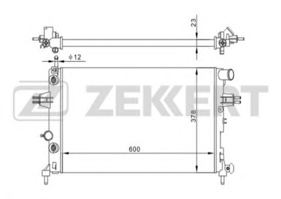 ZEKKERT MK1113 Радиатор охлаждения двигателя ZEKKERT для OPEL