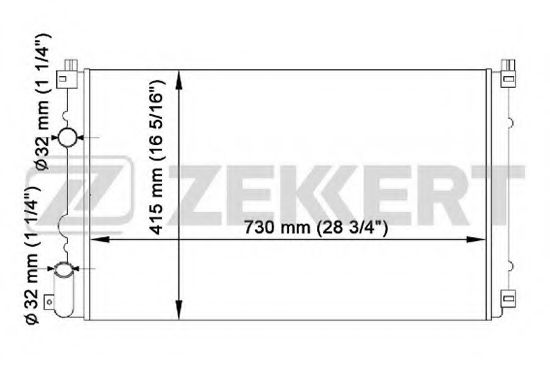 ZEKKERT MK1125 Радиатор охлаждения двигателя ZEKKERT для RENAULT