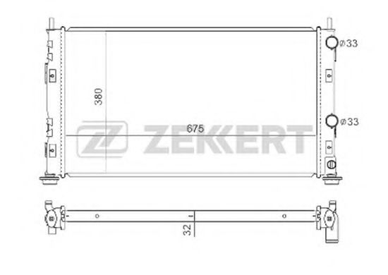 ZEKKERT MK1158 Радиатор охлаждения двигателя ZEKKERT для CHRYSLER