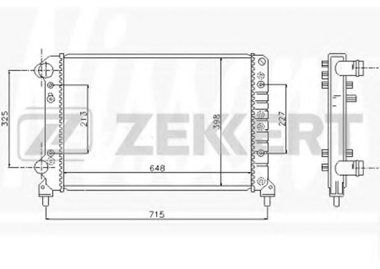 ZEKKERT MK1160 Радиатор охлаждения двигателя ZEKKERT для FIAT