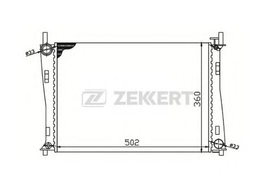 ZEKKERT MK1162 Радиатор охлаждения двигателя ZEKKERT для FORD