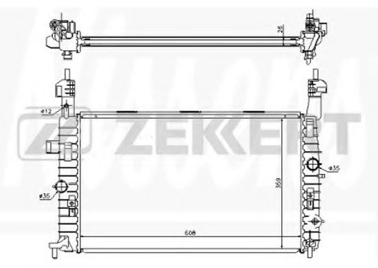ZEKKERT MK1175 Радиатор охлаждения двигателя ZEKKERT для OPEL