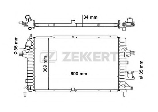 ZEKKERT MK1188 Радиатор охлаждения двигателя ZEKKERT 
