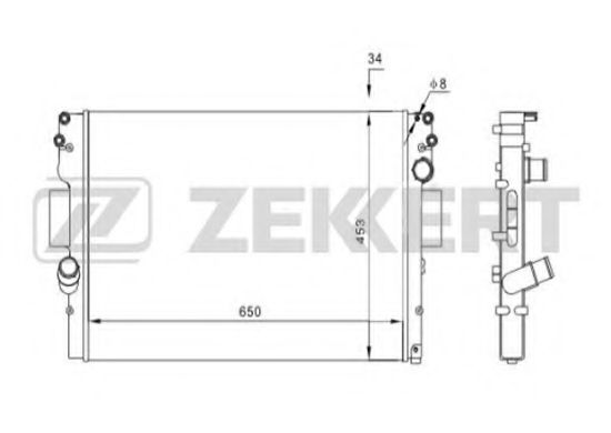 ZEKKERT MK1208 Радиатор охлаждения двигателя ZEKKERT для IVECO