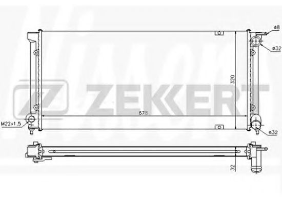 ZEKKERT MK1212 Радиатор охлаждения двигателя ZEKKERT для VOLKSWAGEN
