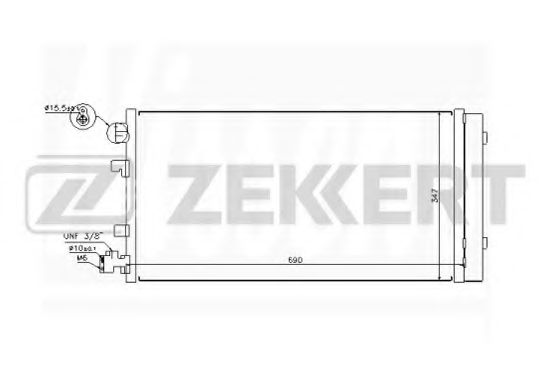 ZEKKERT MK3000 Радиатор кондиционера ZEKKERT 