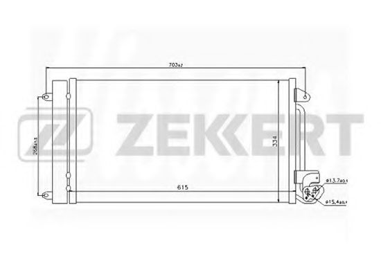 ZEKKERT MK3002 Радиатор кондиционера ZEKKERT 