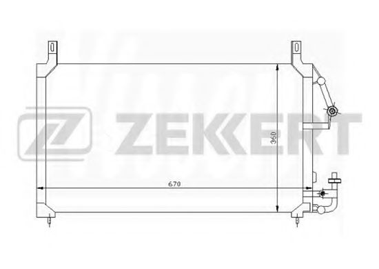 ZEKKERT MK3010 Радиатор кондиционера ZEKKERT 