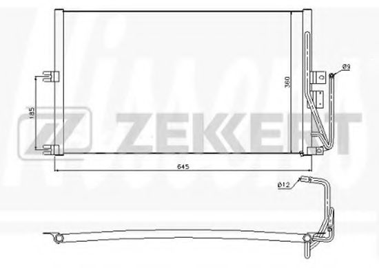 ZEKKERT MK3013 Радиатор кондиционера ZEKKERT 