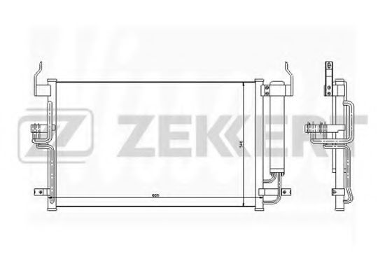 ZEKKERT MK3015 Радиатор кондиционера ZEKKERT 