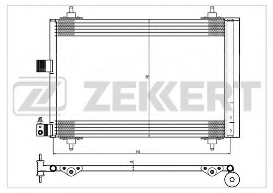 ZEKKERT MK3017 Радиатор кондиционера ZEKKERT 
