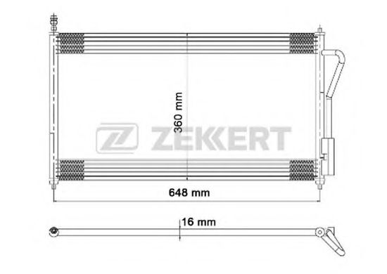 ZEKKERT MK3031 Радиатор кондиционера ZEKKERT 
