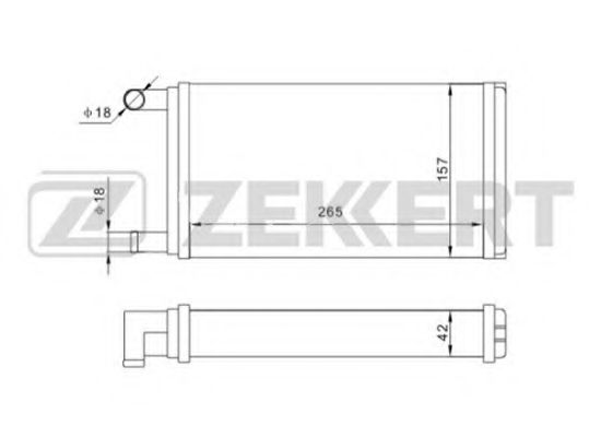 ZEKKERT MK5004 Радиатор печки для MERCEDES-BENZ G-CLASS