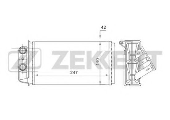 ZEKKERT MK5036 Радиатор печки для FIAT STRADA