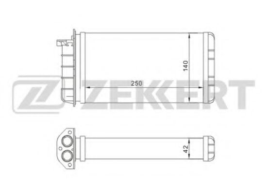 ZEKKERT MK5048 Радиатор печки для ALFA ROMEO