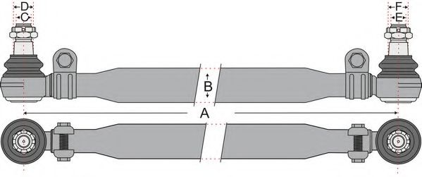 JURATEK JSS1622 Поперечная рулевая тяга 