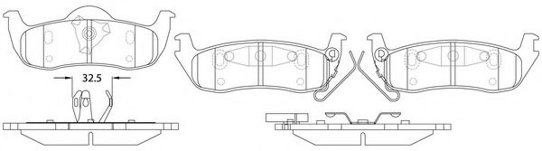 FIT FP1087 Тормозные колодки FIT для JEEP