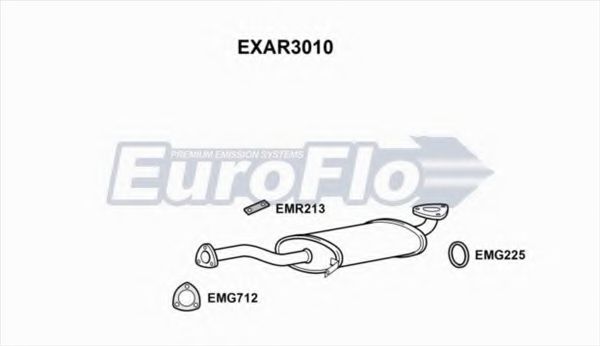 EuroFlo EXAR3010 Глушитель выхлопных газов EUROFLO 