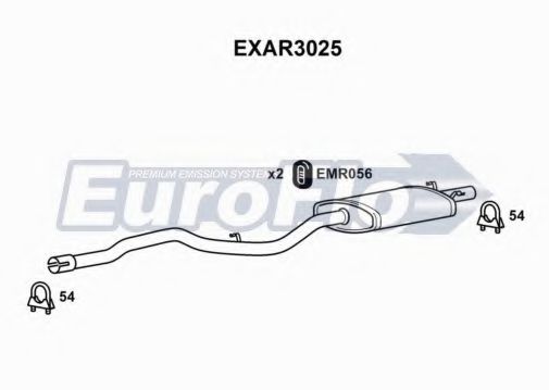 EuroFlo EXAR3025 Глушитель выхлопных газов для ALFA ROMEO