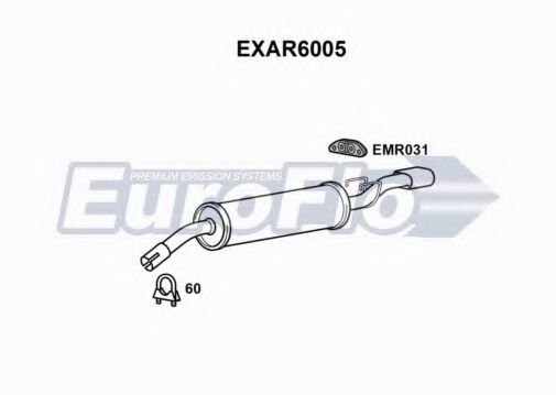 EuroFlo EXAR6005 Глушитель выхлопных газов EUROFLO 