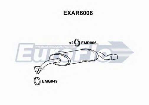 EuroFlo EXAR6006 Глушитель выхлопных газов EUROFLO 