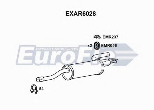 EuroFlo EXAR6028 Глушитель выхлопных газов EUROFLO 